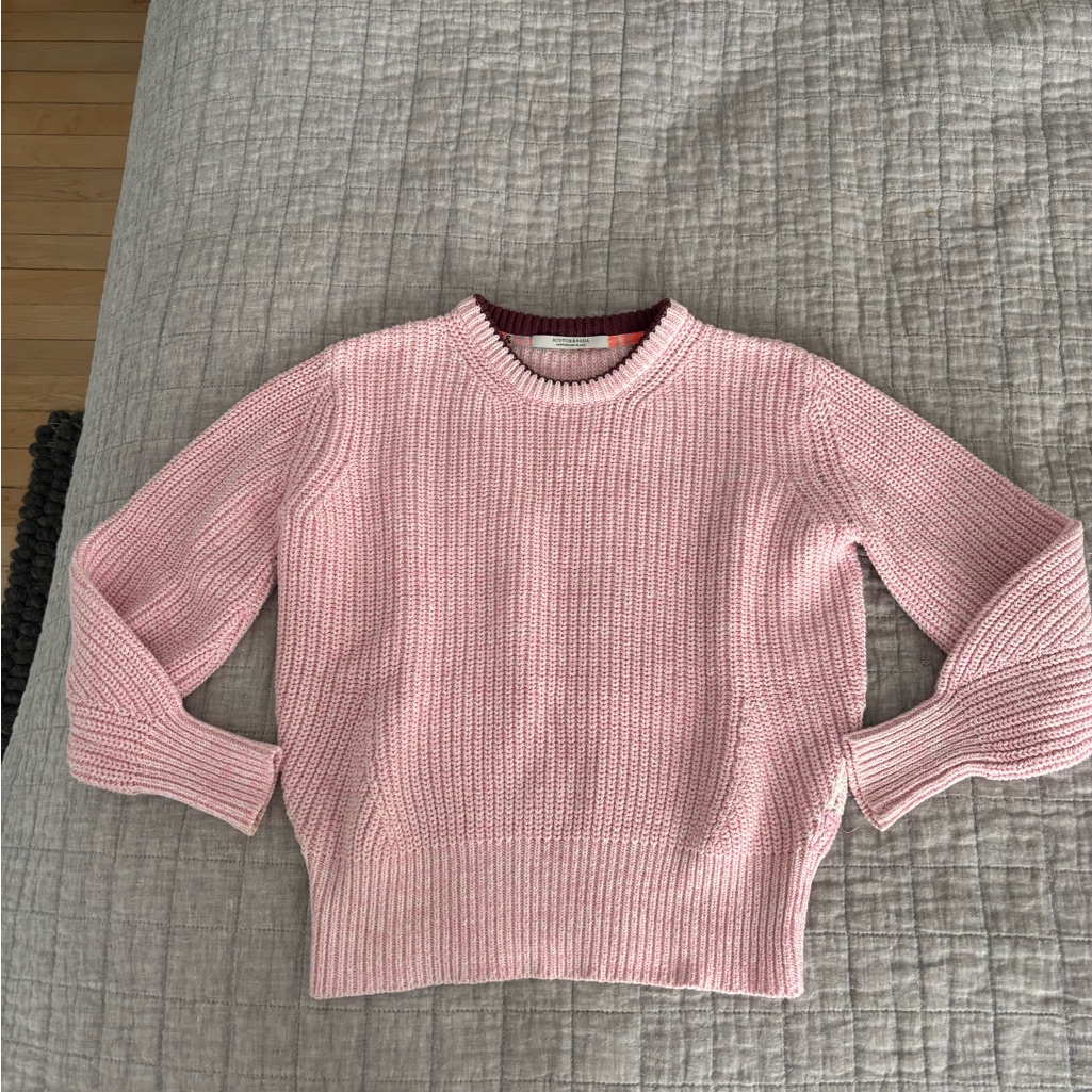 Scotch & Soda Light Pink Crew Neck Sweater